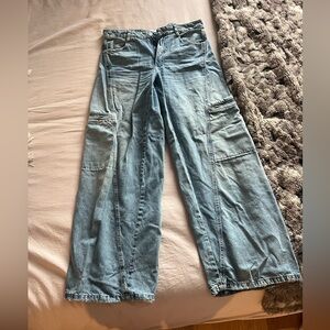 Zara Cargo Wide Leg Jeans